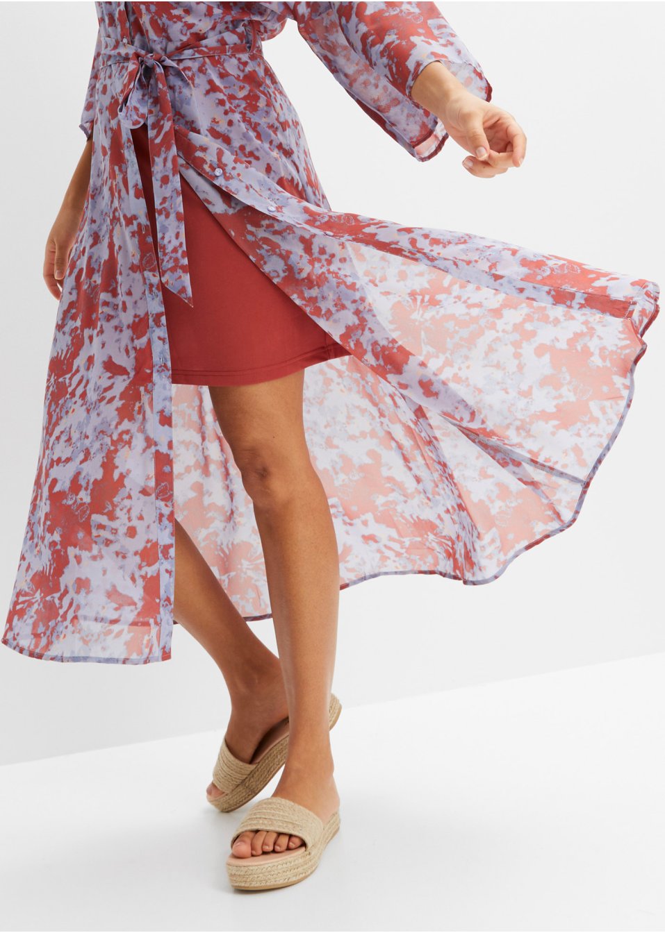 Robe-chemise avec imprimé tie-dye