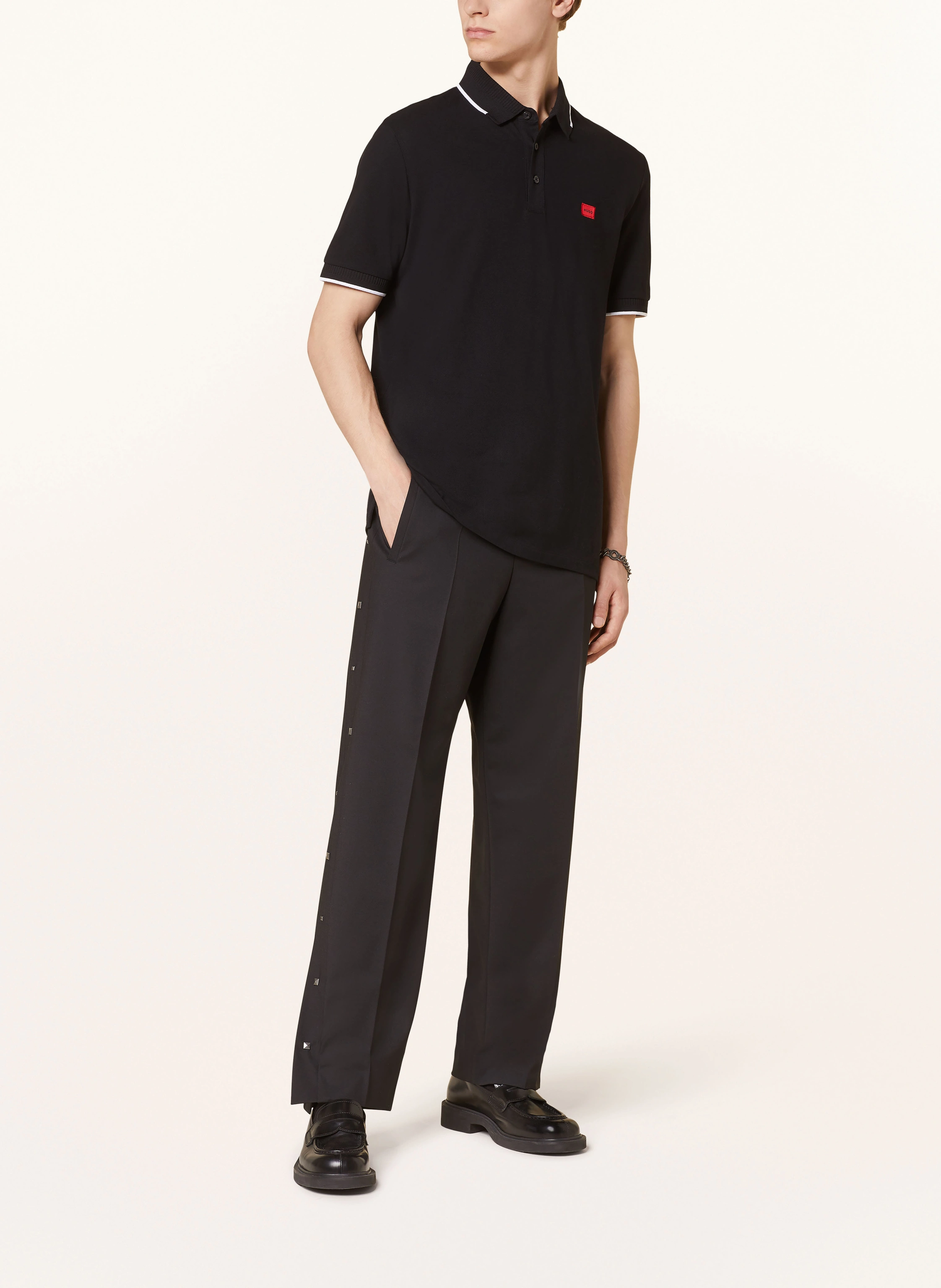 HUGO Piqué-Poloshirt DERESINO Slim Fit