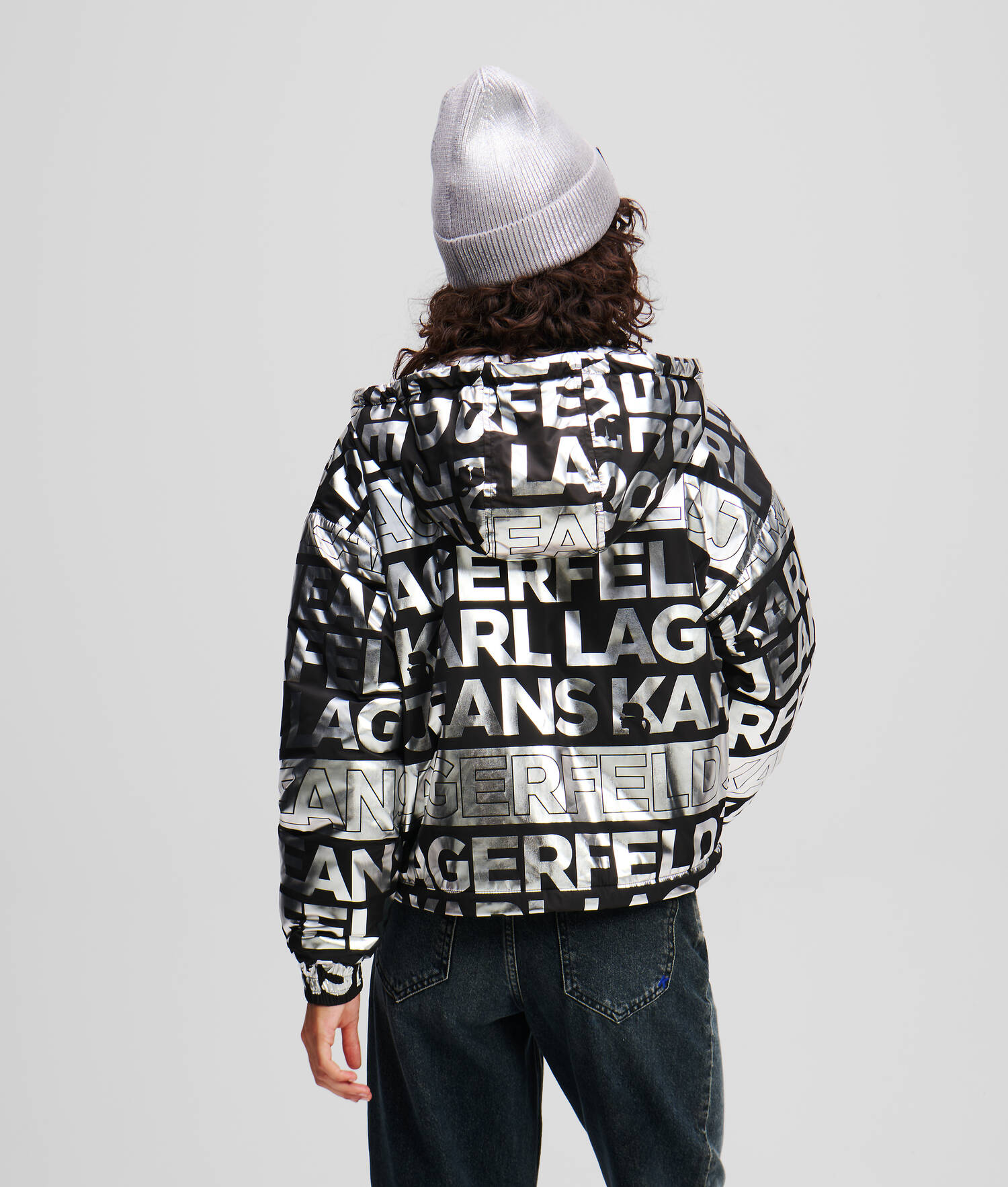 VESTE À LOGO FAÇON ALL-OVER KLJ - Pliage numérique motif all over