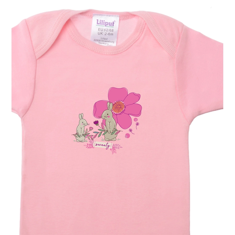 Liliput Kurzarmbody Hase rosa