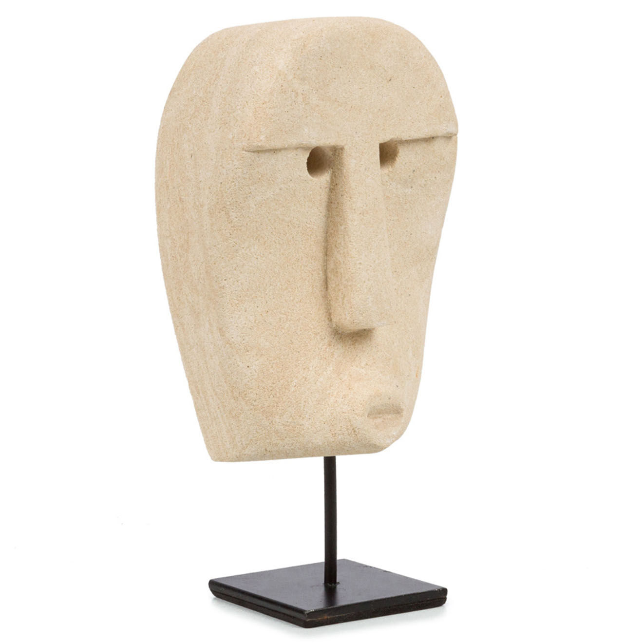 Bazar Bizar Statue de pierre Sumba sur pied naturel - 5x10x20 cm