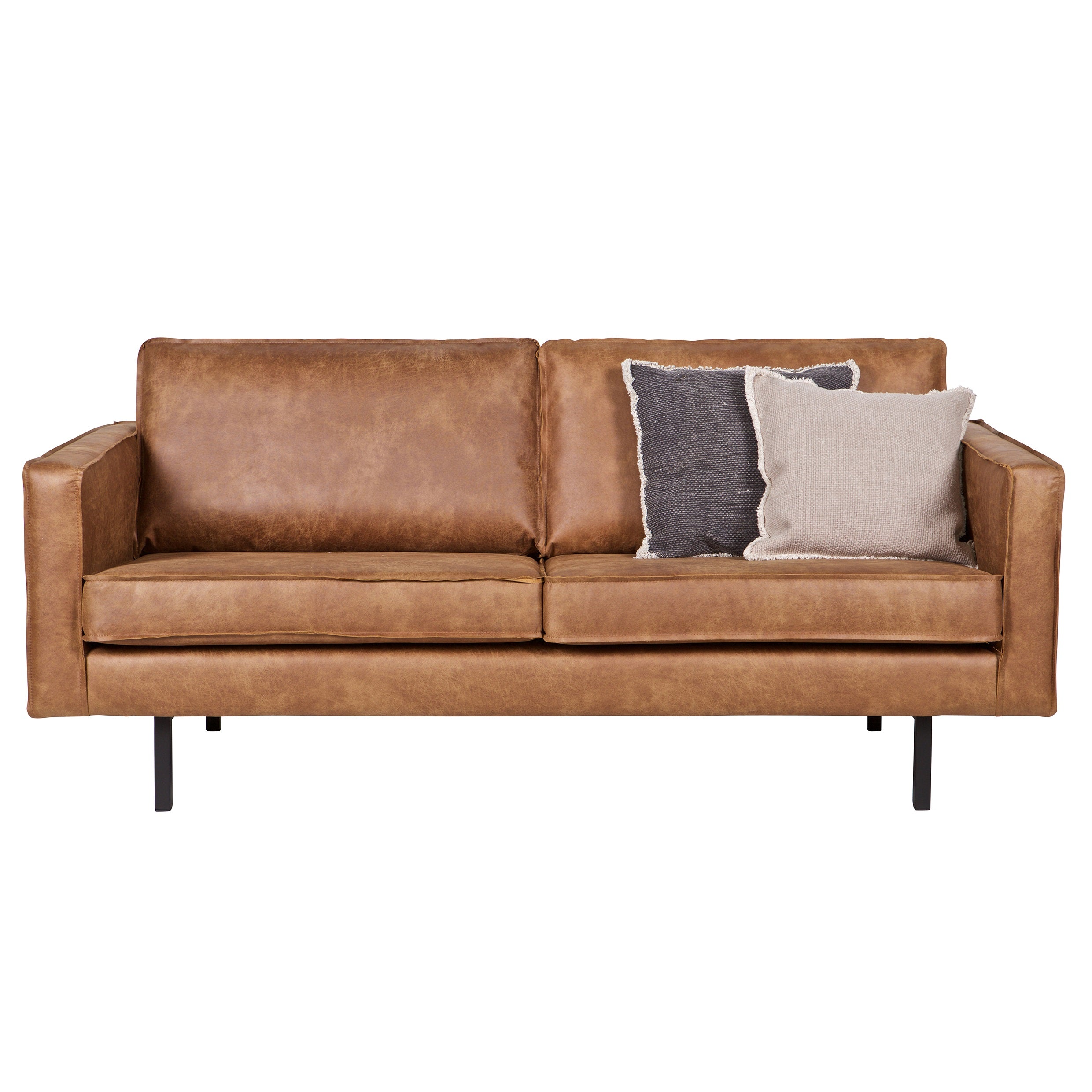 WOOOD Rodeo 2,5-zitsbank - Eco-leder -  Cognac