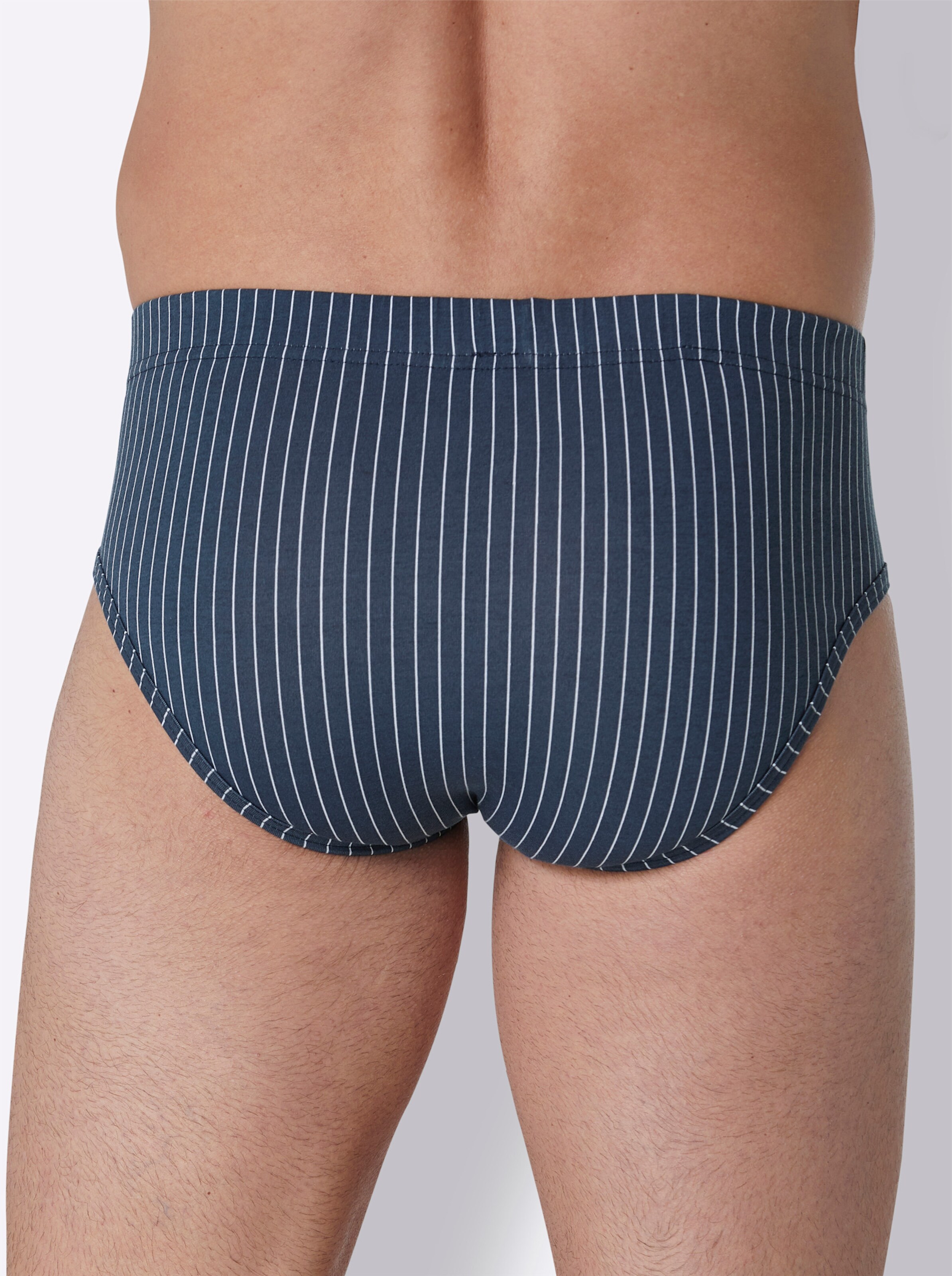 wäschepur men Slip in dunkelblau-gestreift