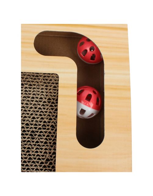 Adori Kartonnen Krabplank Rox - Krabpalen - 48x25x5 cm Bruin