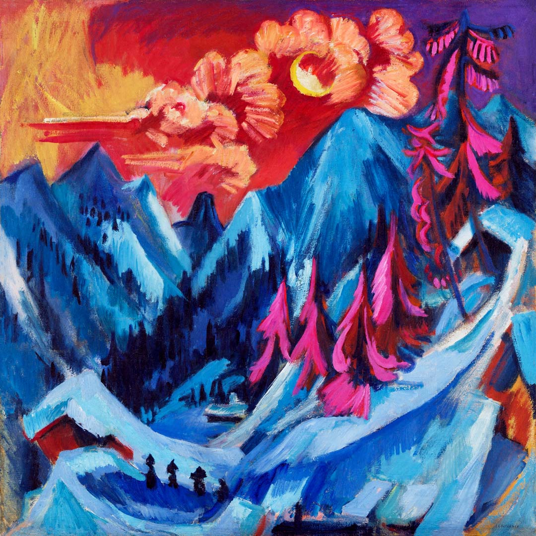 Winterlandschaft im Mondlicht von Ernst Kirchner