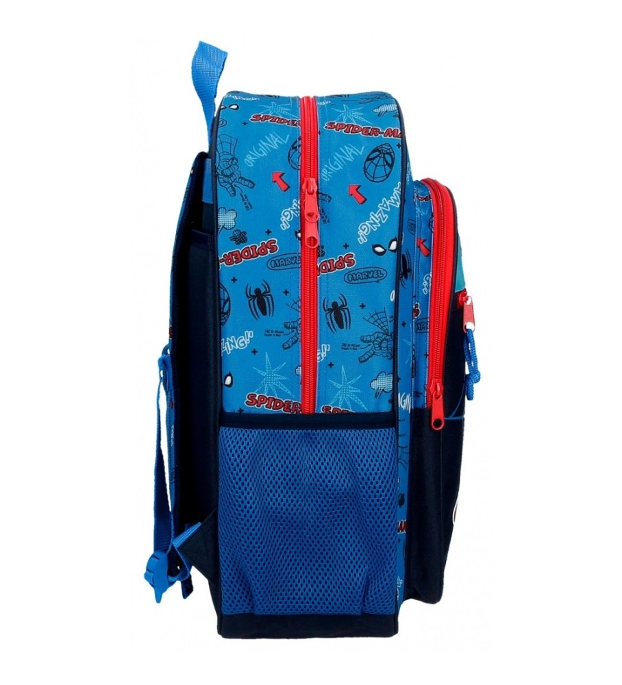 Mochila escolar Joumma Bags Homem-Aranha, totalmente incrível, 40cm, azul.