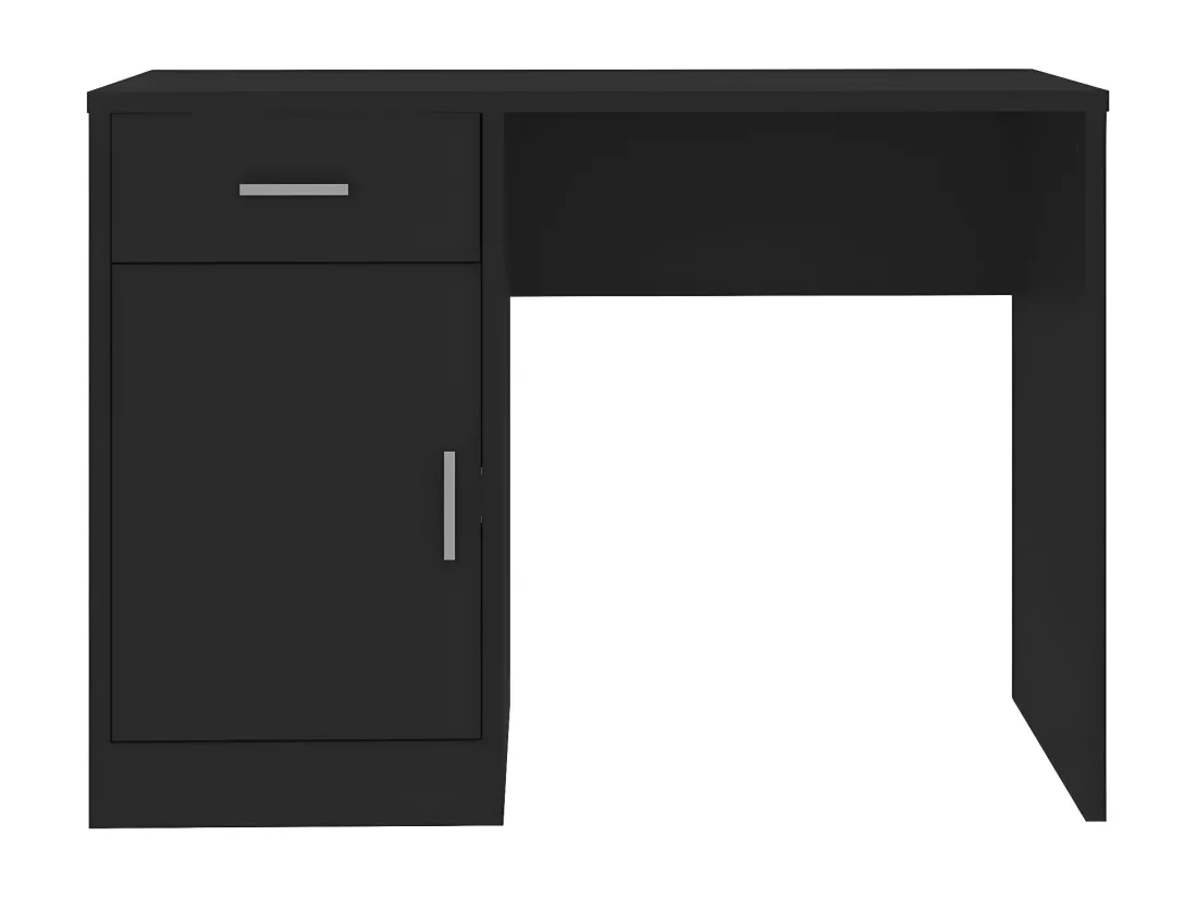 Bureau avec tiroir et armoire Noir 100x40x73 cm Bois ingénierie