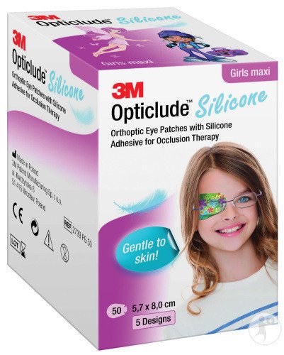 3M Opticlude Silicone Pansements Orthoptiques Girl Maxi 50 Pièces
