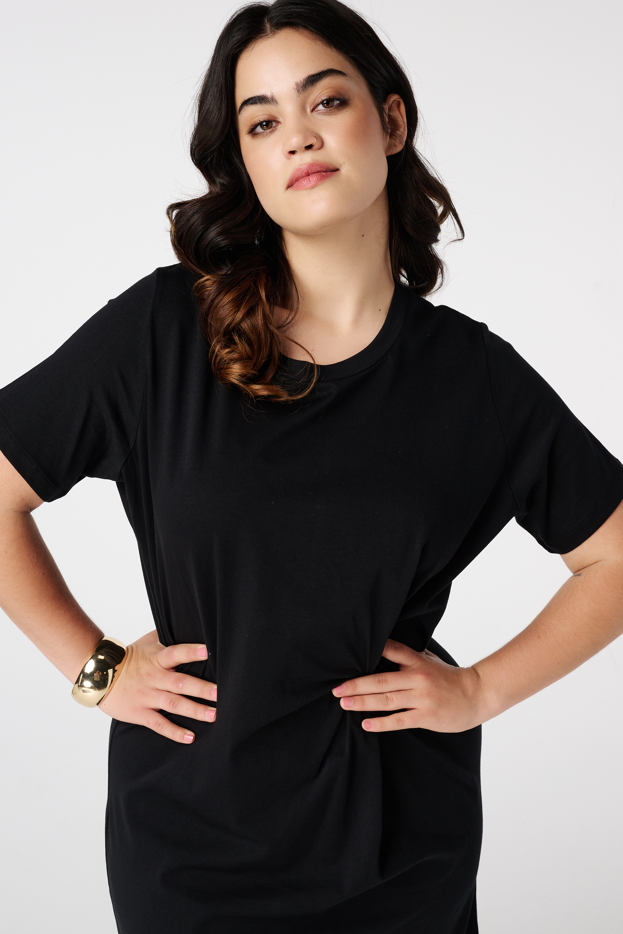 Jurk met twistdetail Zwart