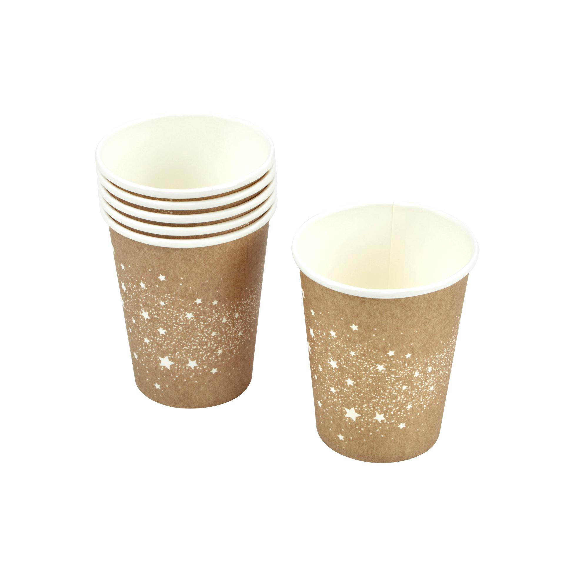 GOBELETS CARTON 25CL STARDUST X6 PIECES