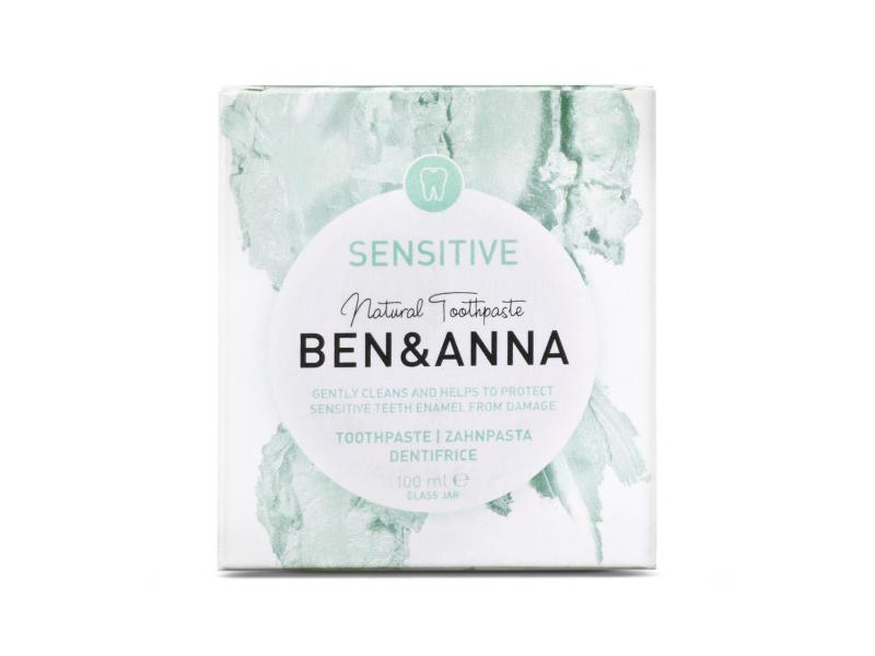 Ben & Anna Zahnpasta Sensitive 100 ml Natürliche und fluorfreie Zahnpasta mit Kamille und Sanddorn für empfindliche Zähne