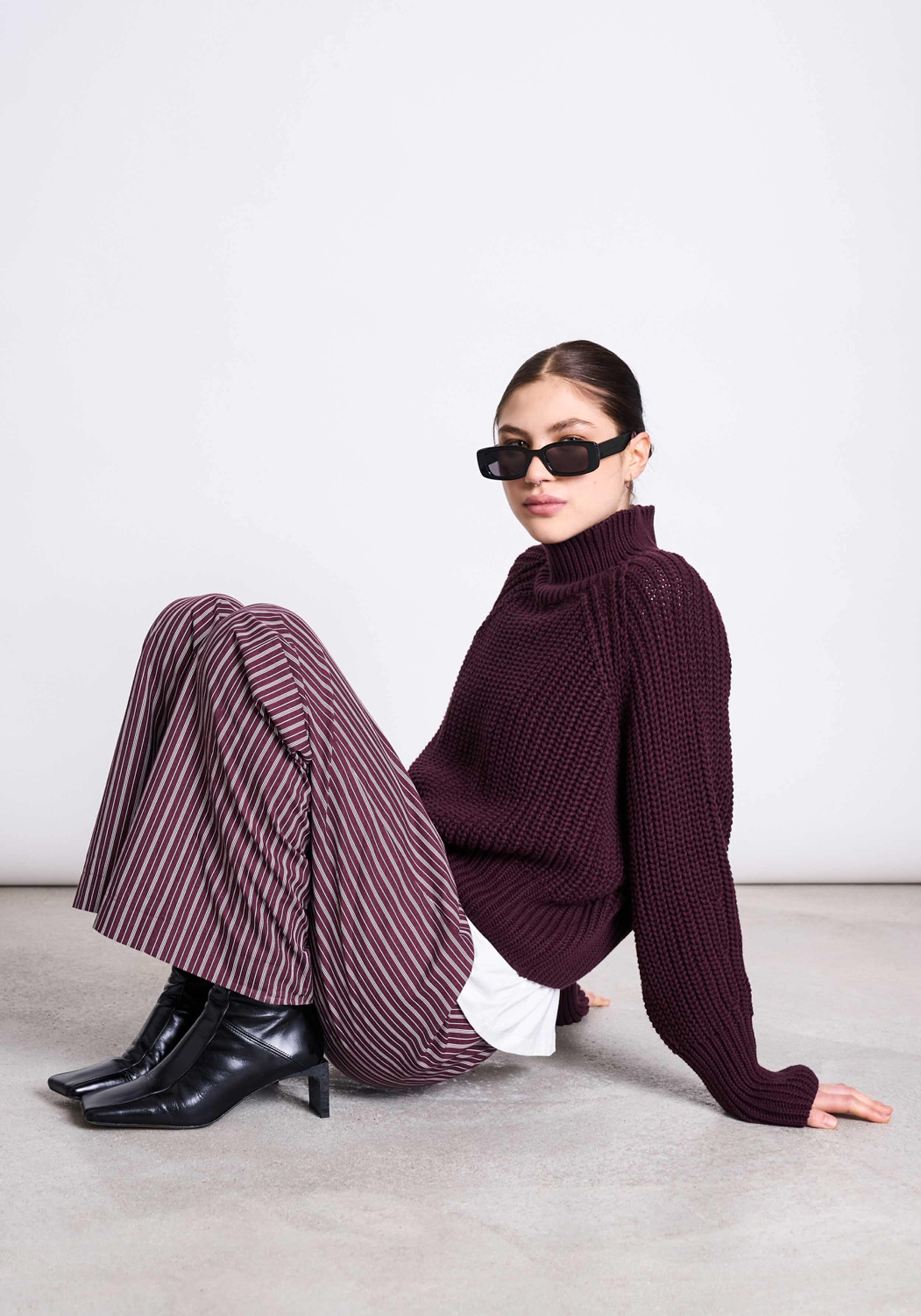 Jan 'n June Stoffhose Soby Cherry Lacquer/White Striped