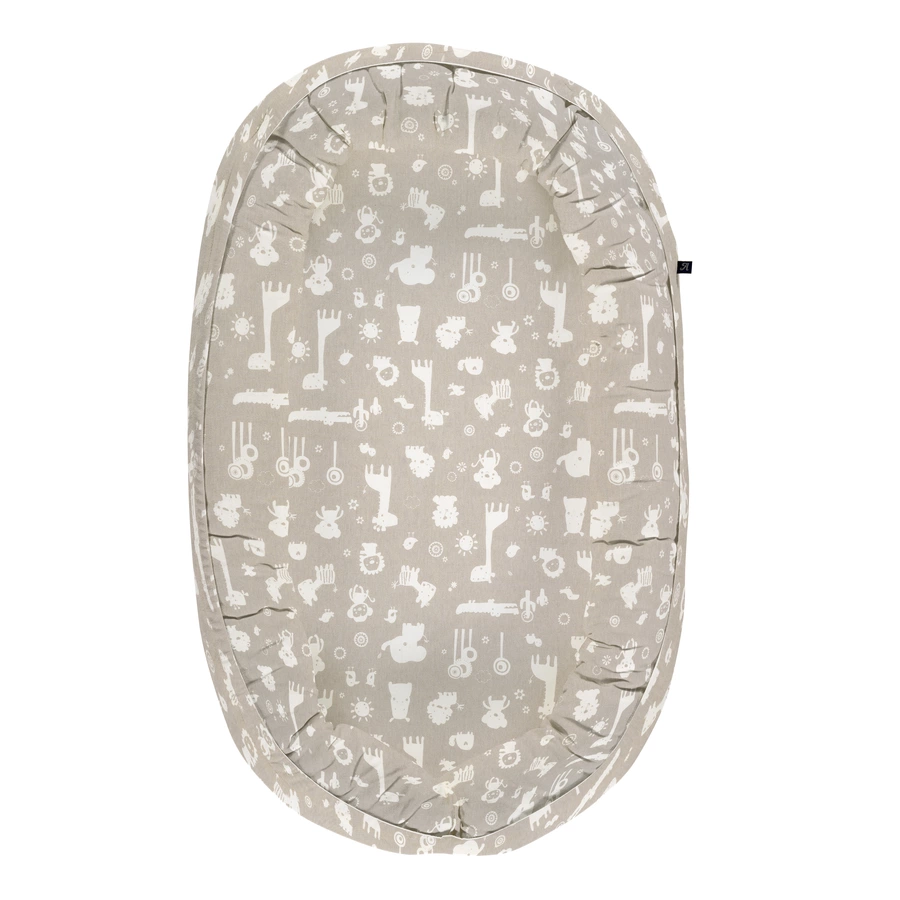 Alvi® Schlummer-Nestchen Zootiere taupe