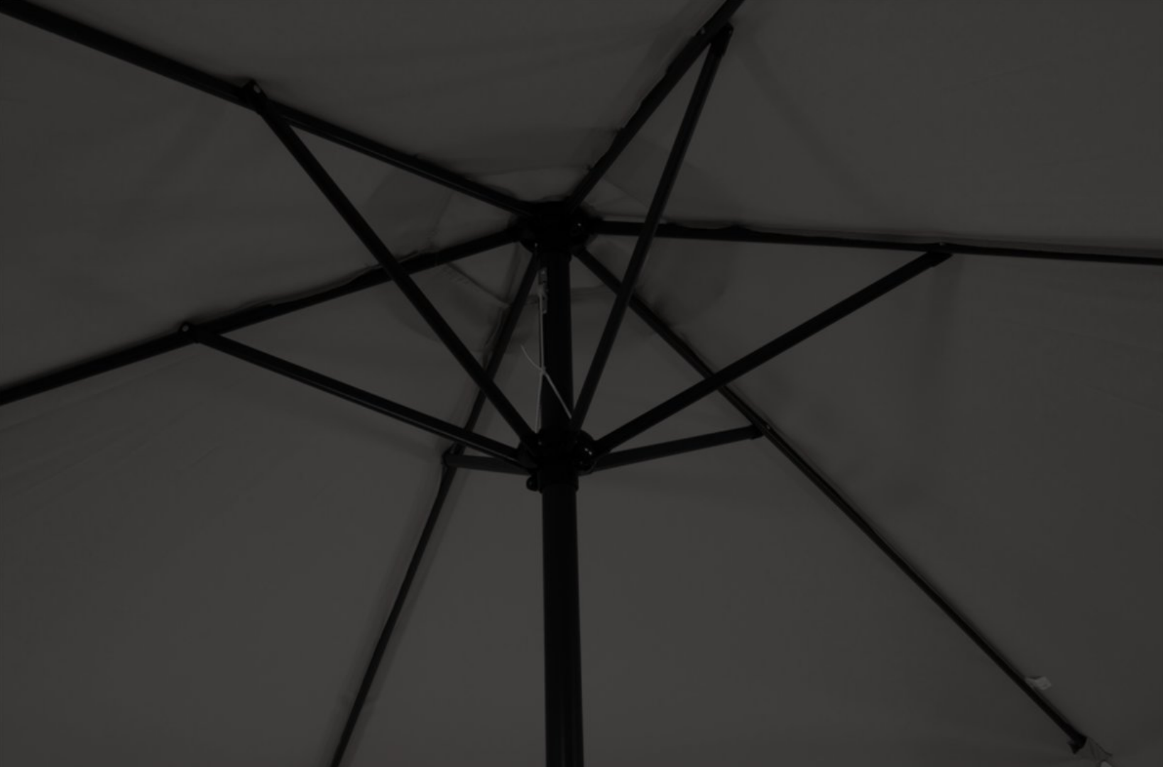 CUHOC Parasol Ø3m grijs + Redalbel parasolhoes en witte voet