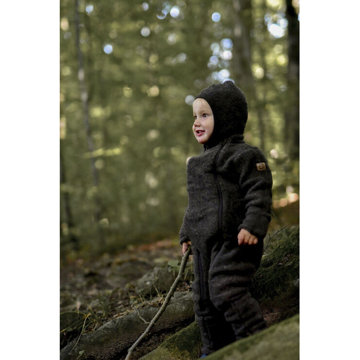 Mikk-Line Wool Fullface Dark brown melang