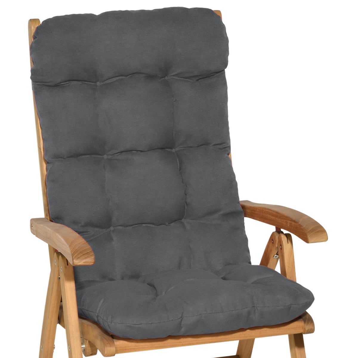 Beautissu Flair HL stoel met hoge rugleuning 120x50x8cm grafietgrijs