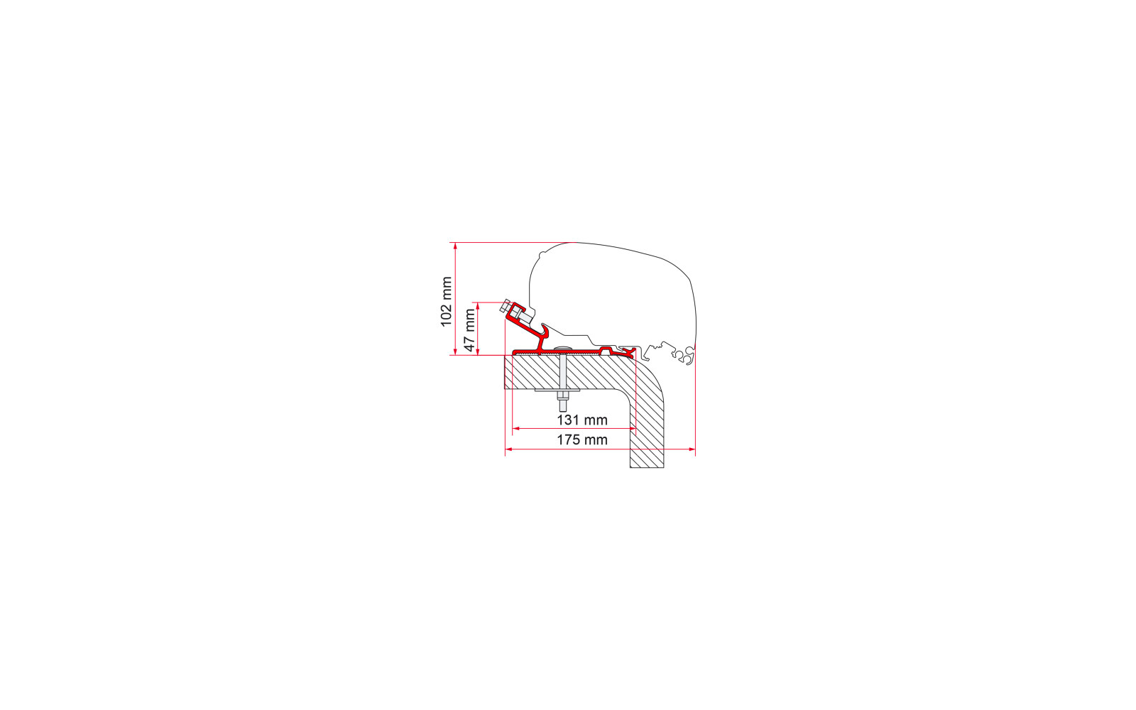Fiamma Hymer Markisenadapter für Fiamma F80/F65 290 cm