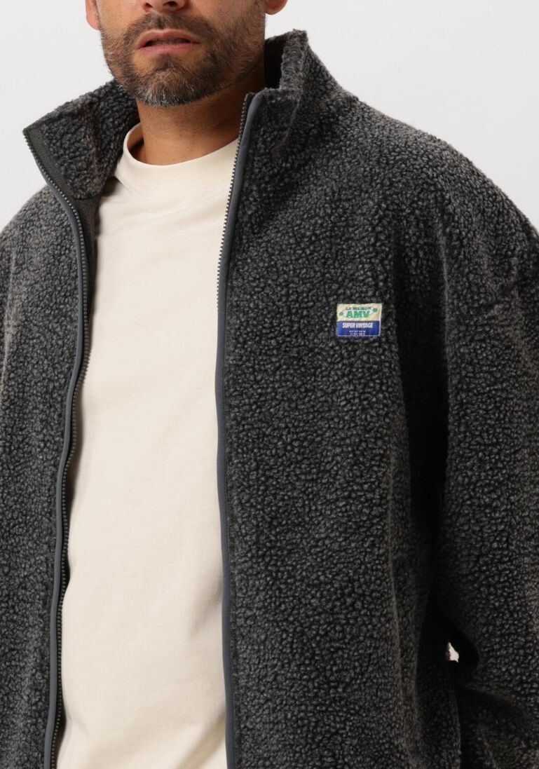 donkergrijze american vintage vest hoktown zip
