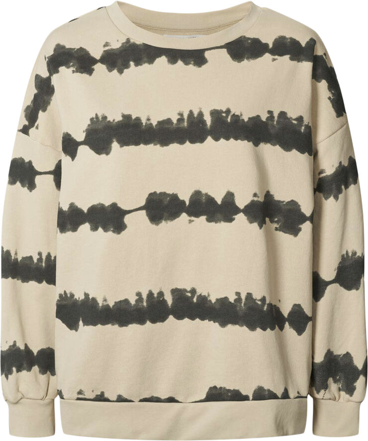 Rabens Saloner Vista print sweatshirt - Natalia Oyster combo