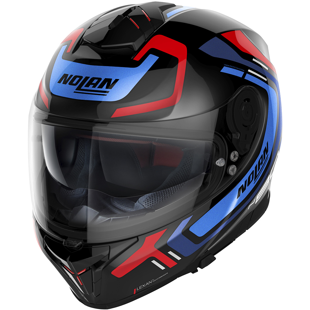 Nolan - Casque N80-8 Ally N-Com Noir / Bleu / Rouge