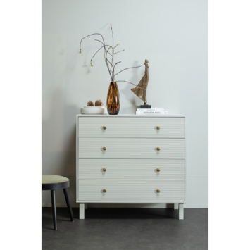 WOOOD ladekast Madu wolkengrijs grenenhout 91 x 94 x 52 cm