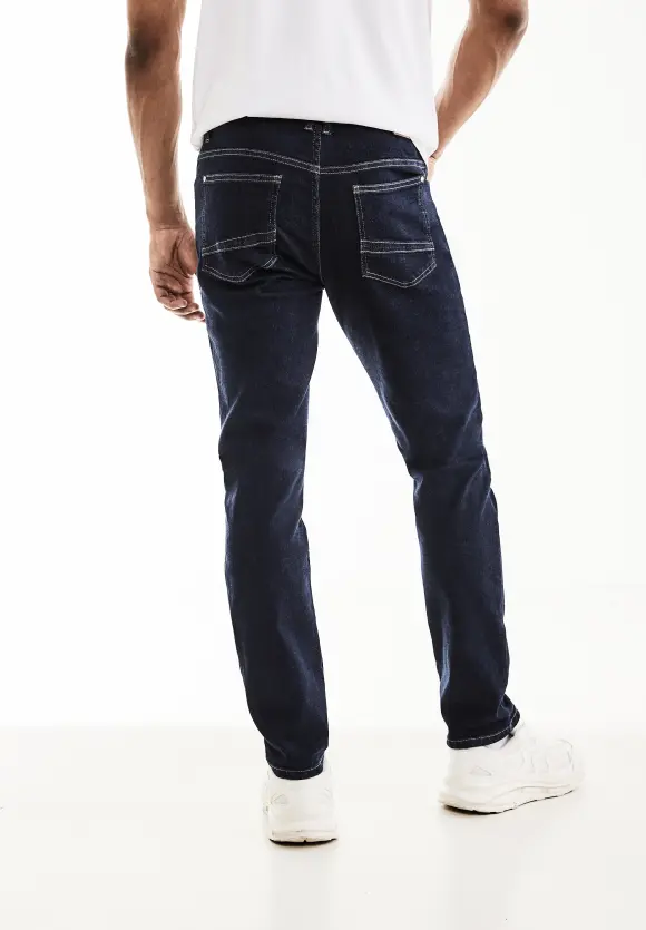 Regular Fit Jeans - dark blue rinsed wash
