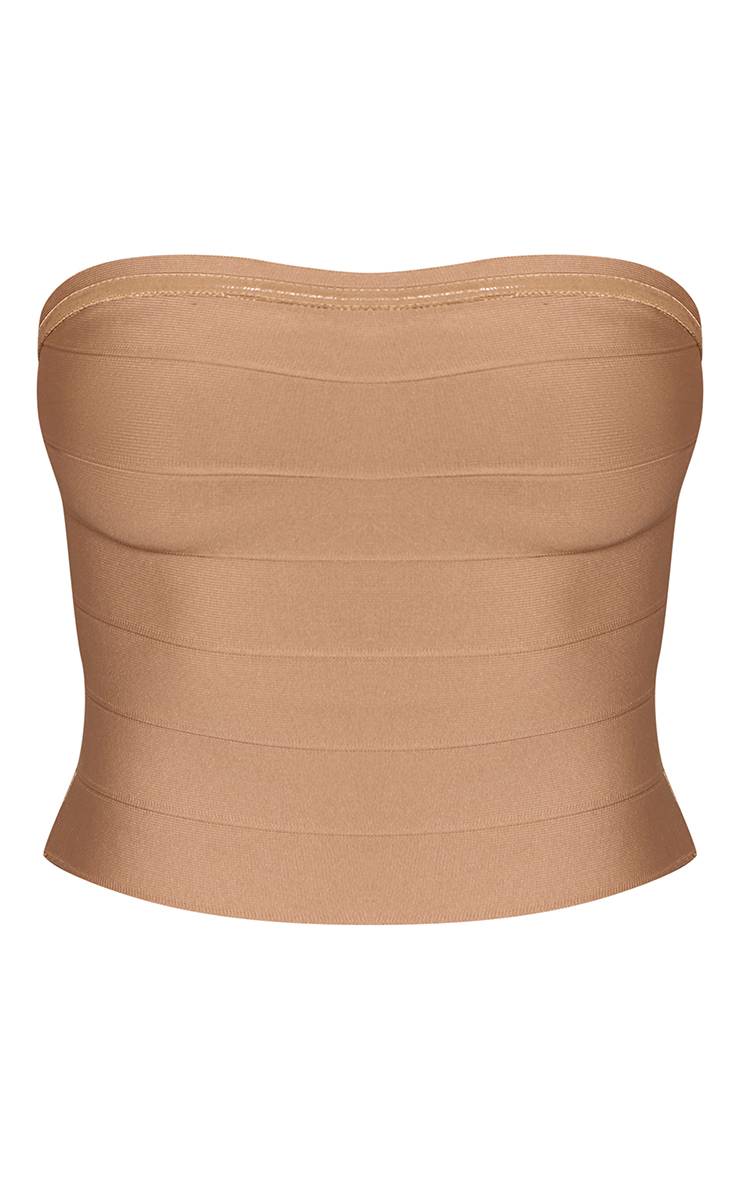 Latte Ensemble Coordonné Top Bandeau Bandage Sculptant
