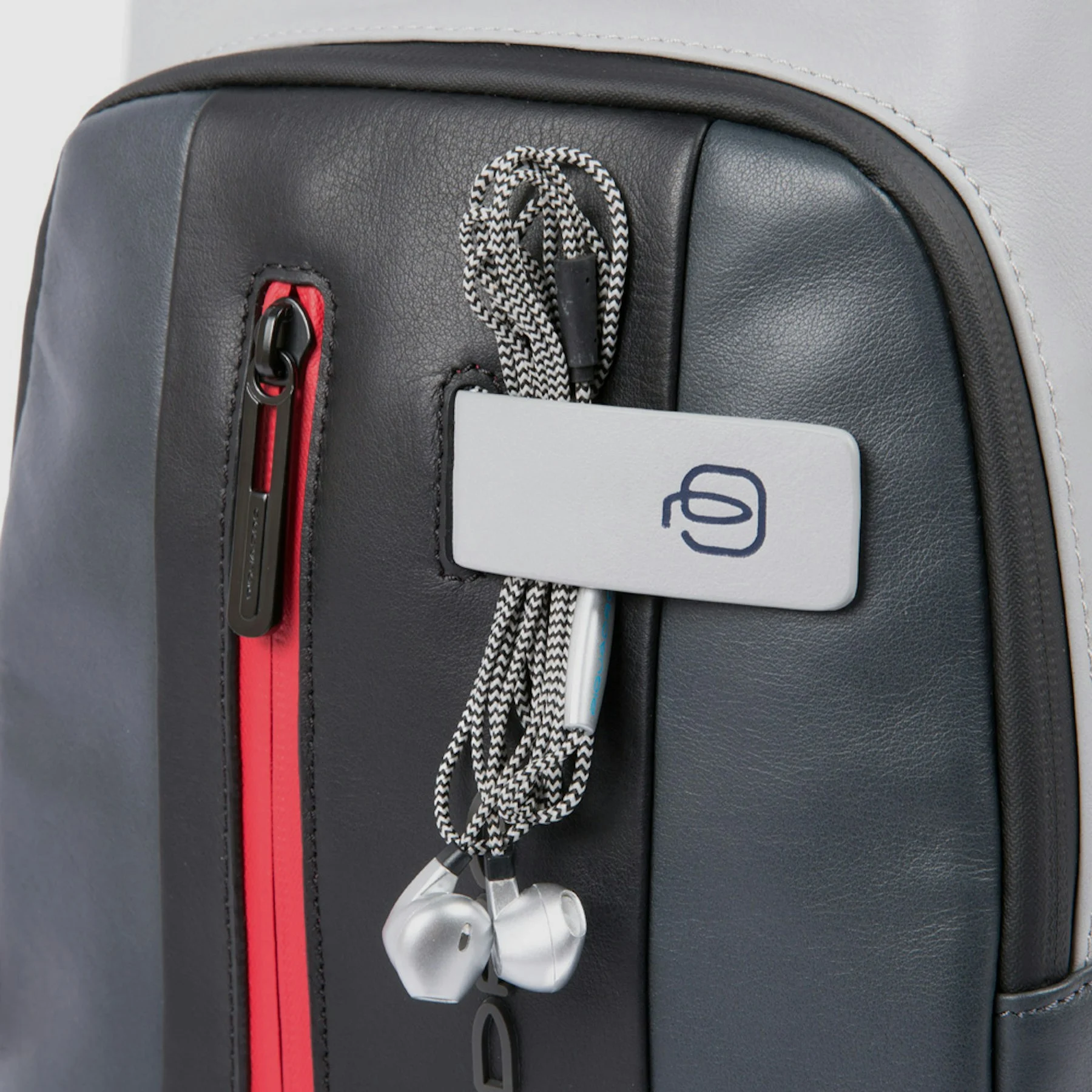 Sac bandoulière mono-bretelleen cuir | Gris