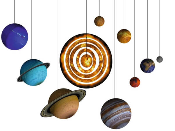 Ravensburger 3D Puzzle Planetensystem 11668 - Planeten als 3D Puzzlebälle - Sonnensystem für Kinder - 522 Teile - ab 6 J