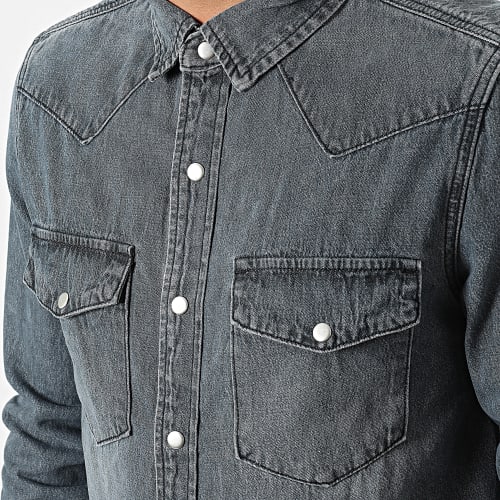 Chemise Manches Longues Jean Bleu Brut