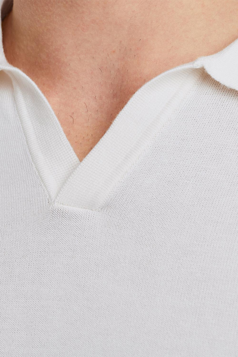 Cast Iron witte heren polo