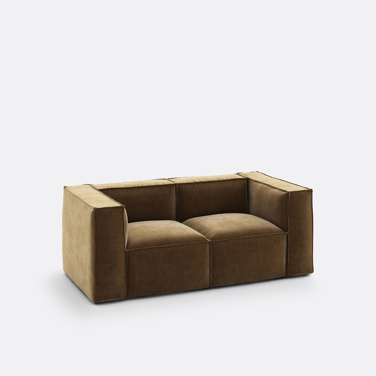 LA REDOUTE INTERIEURS<br>Sofá modular, 2 lugares, veludo cotelê vintage, Seven