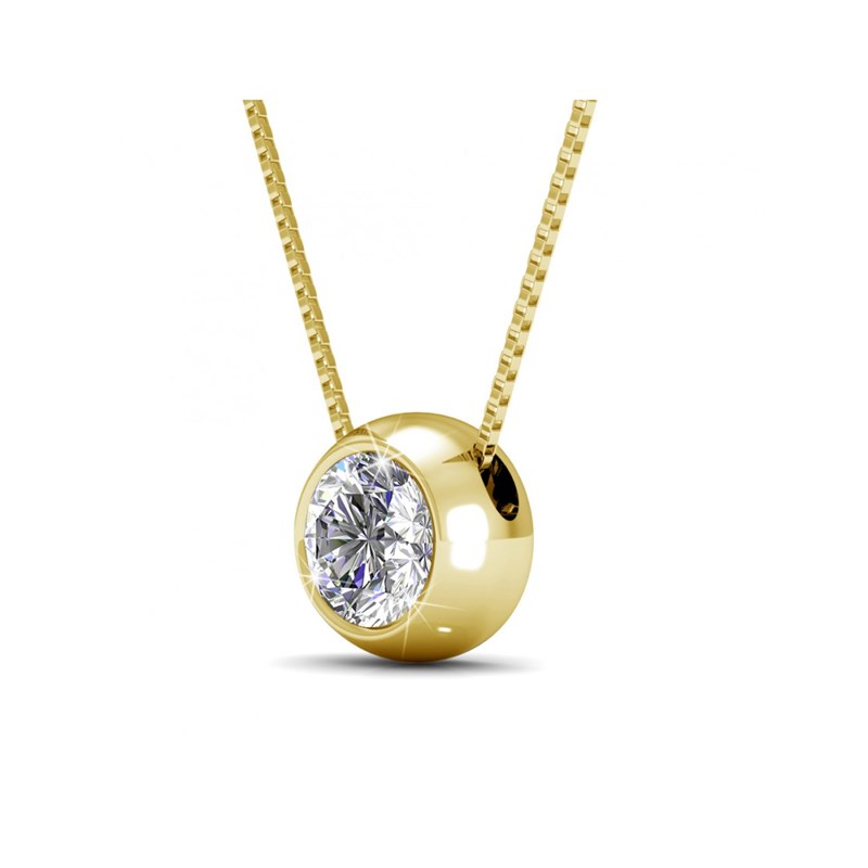Pendentifs Moon - Doré et Cristal