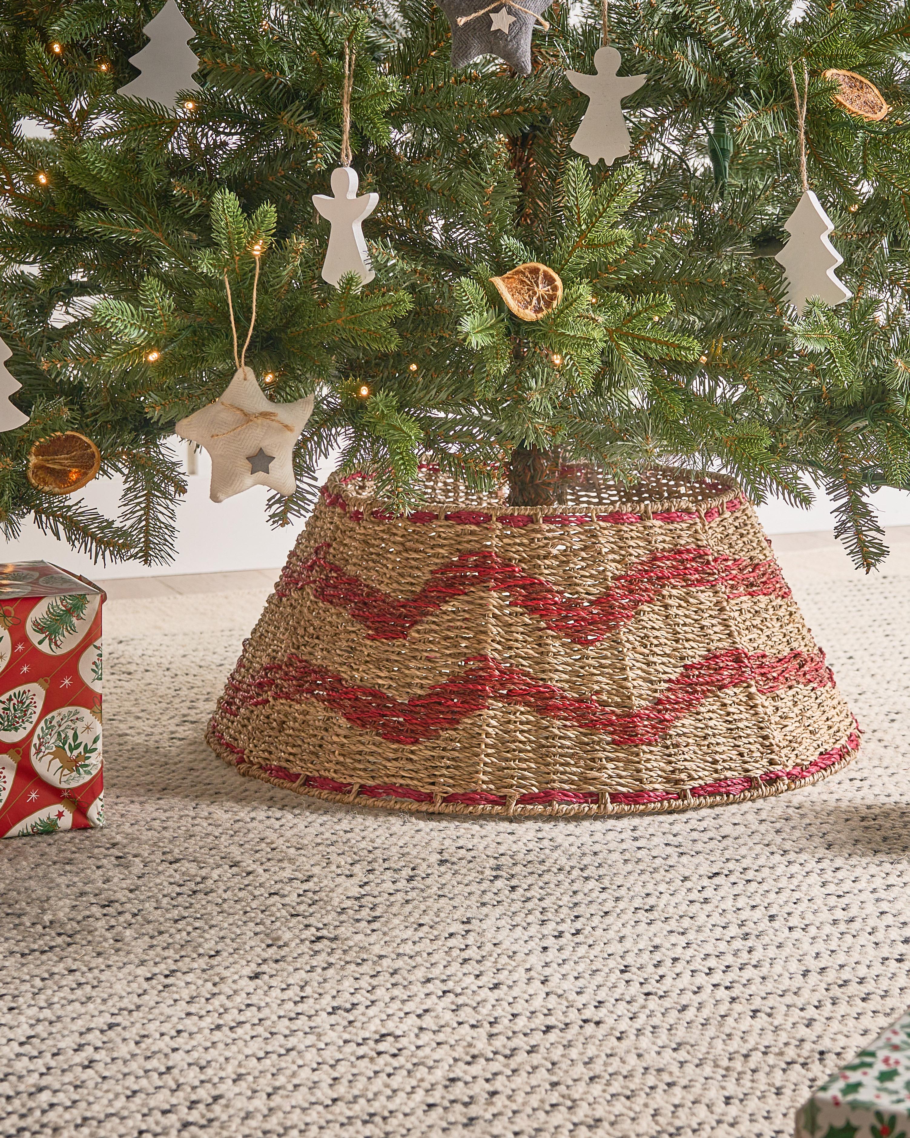 Kerstboomrok HIVER Zeegras Rood 51 cm