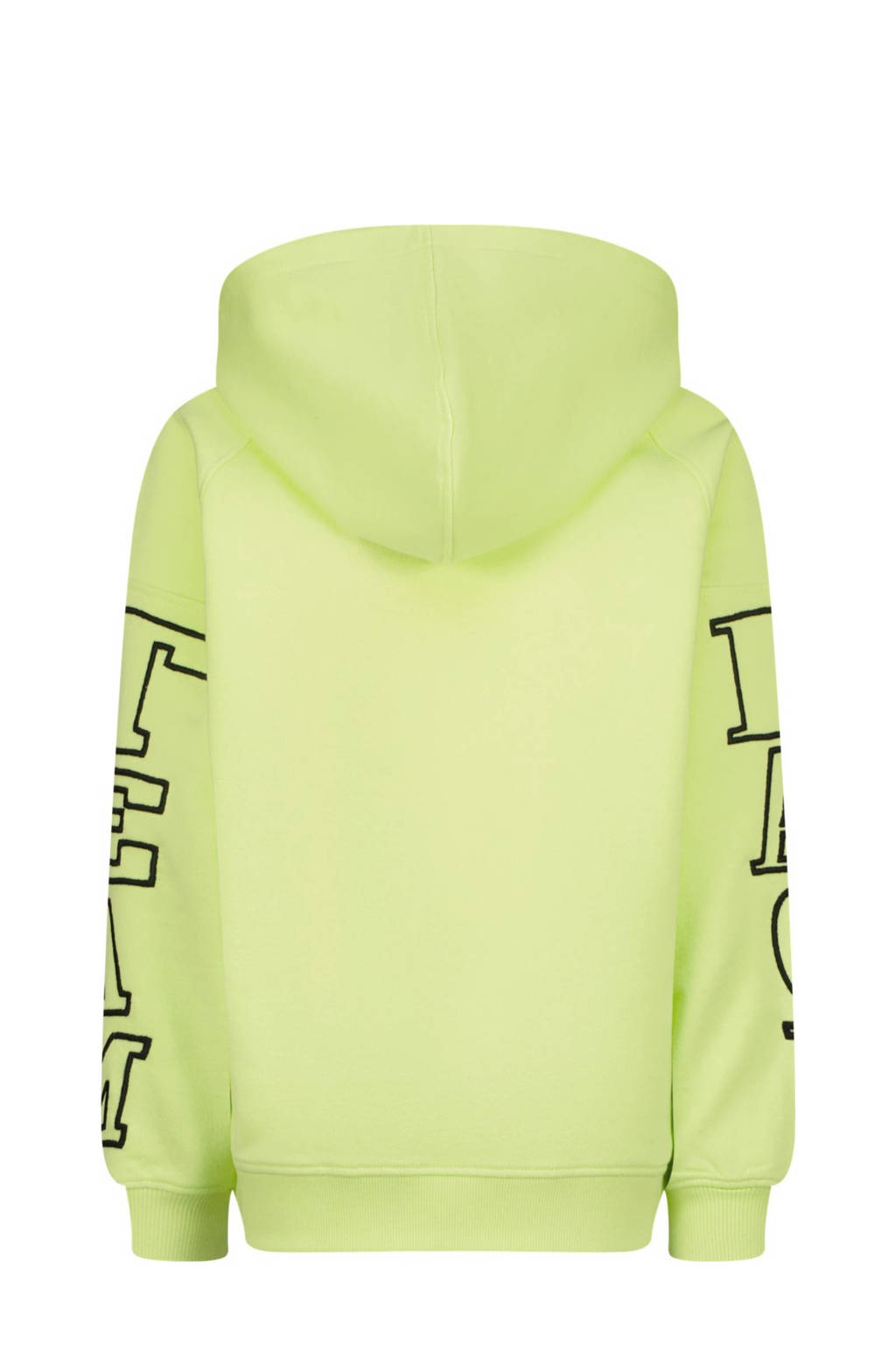Vingino hoodie Neave met tekst limegroen