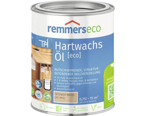 Remmers eco hardwaxolie intensief wit 750 ml