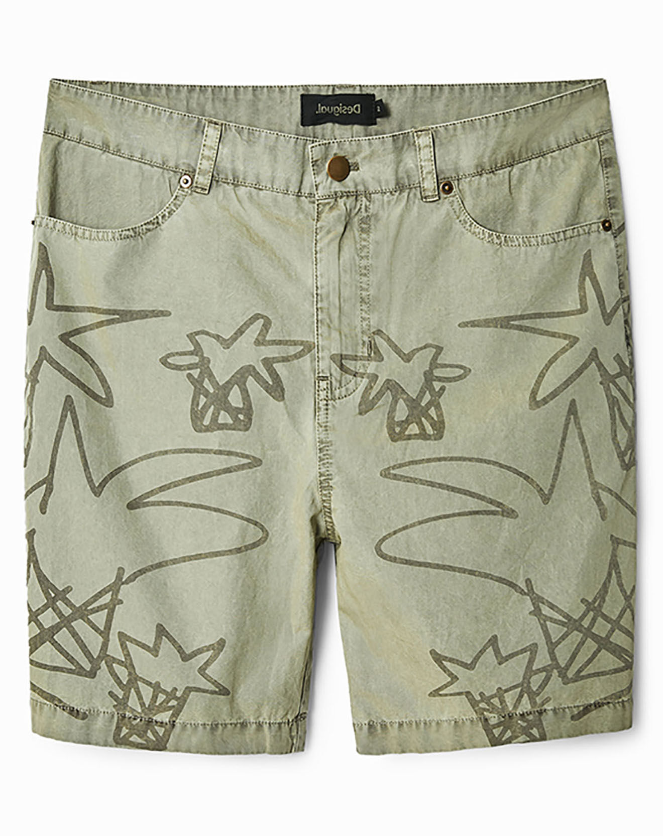 Desigual Short Mathis vert kaki