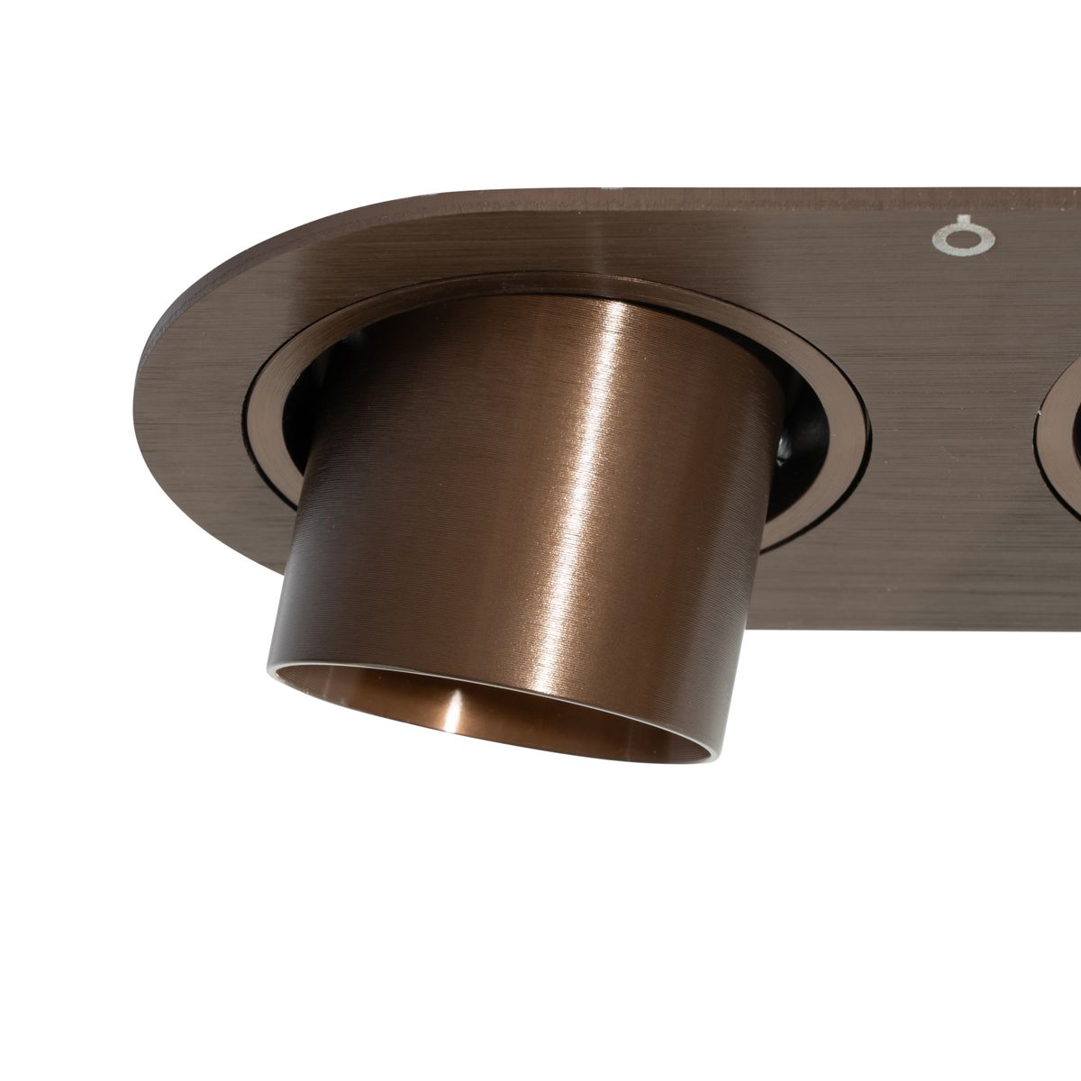 Set van 6 inbouwspots donkerbrons GU10 35mm kantelbaar 2-lichts - Installa