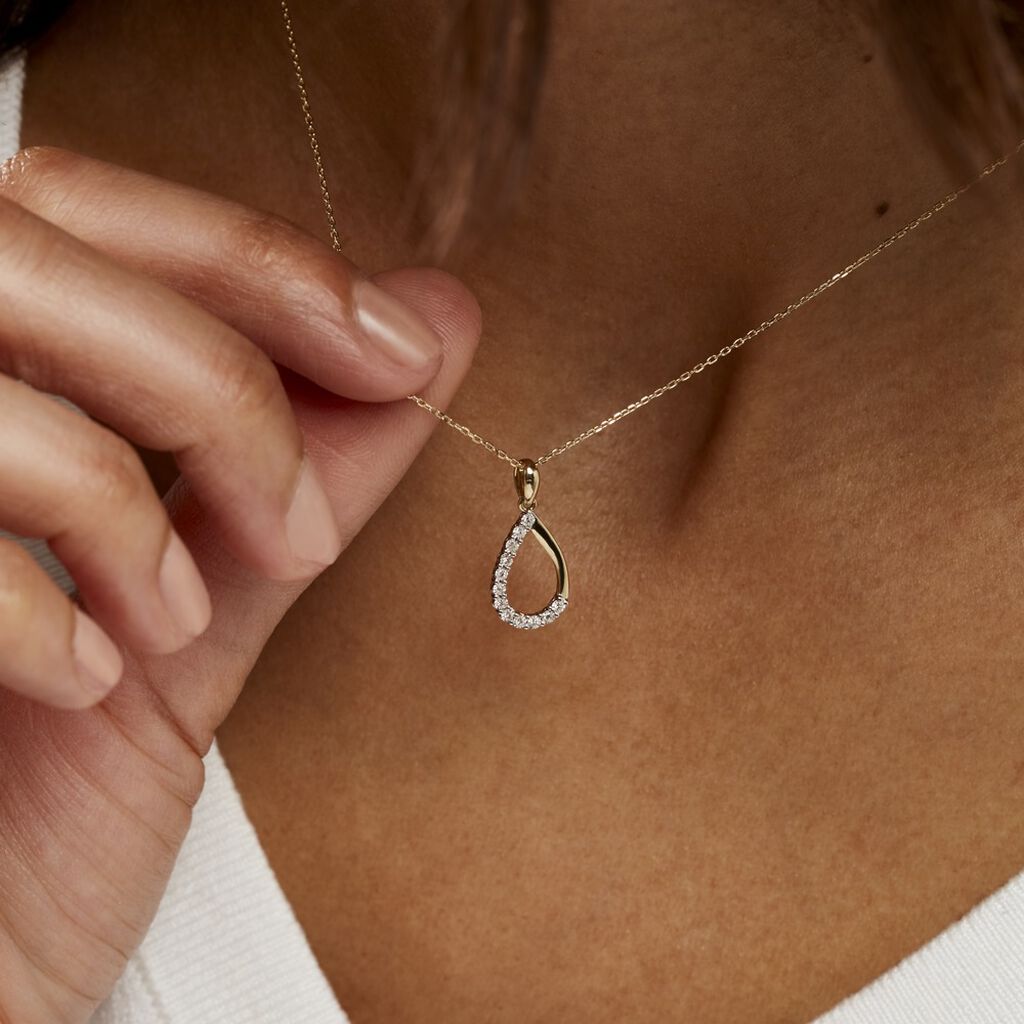 Collier Chrystalise Or Jaune Diamant