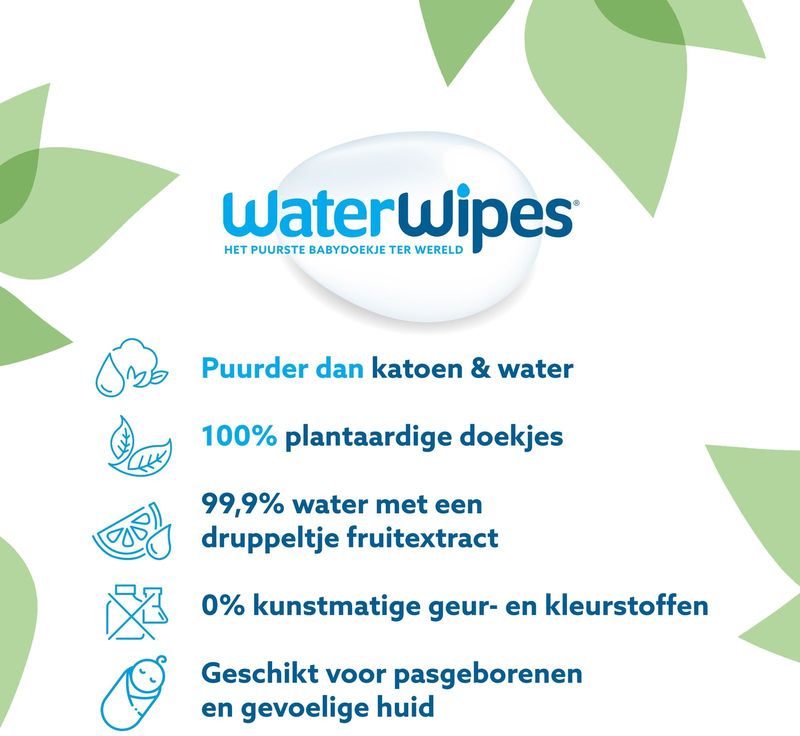Waterwipes Vochtige Babydoekjes 60x - Bomedys