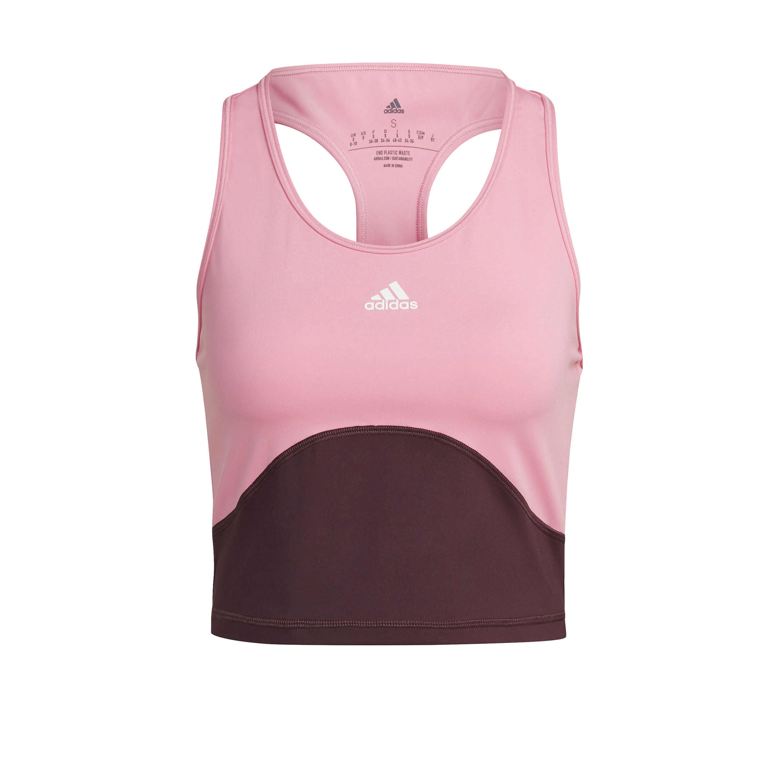 adidas High Intensity Cropped Débardeur Tank Top Femmes - Pink