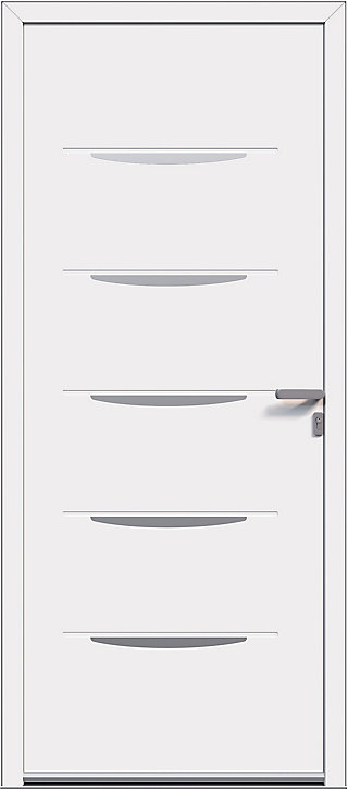 Porte d'entrée aluminium Analia blanc 96 x h.218 cm poussant gauche