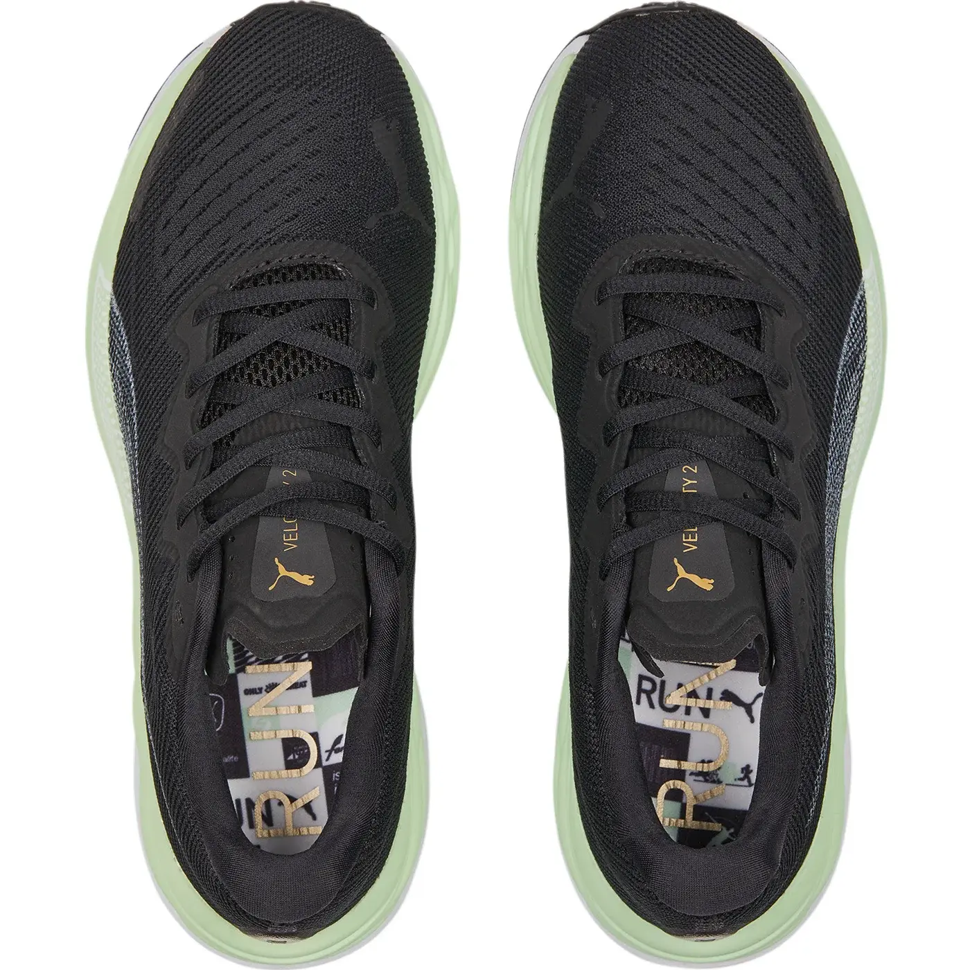 PUMA Velocity Nitro 2 Run 75 Hardloopschoenen Zwart/Mint Dames