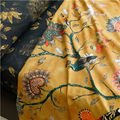 Linge de lit satin de coton fleuri - BECQUET CRÉATION