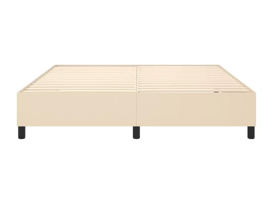 Sommier à lattes de lit Crème 160x200 cm Tissu