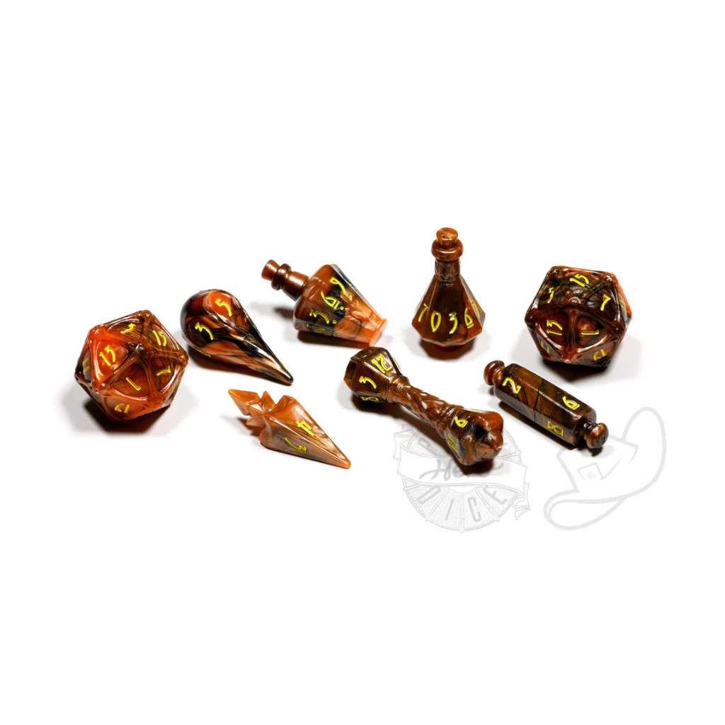 Set de 8 Dés JDR Polyhero Dice : Wizard