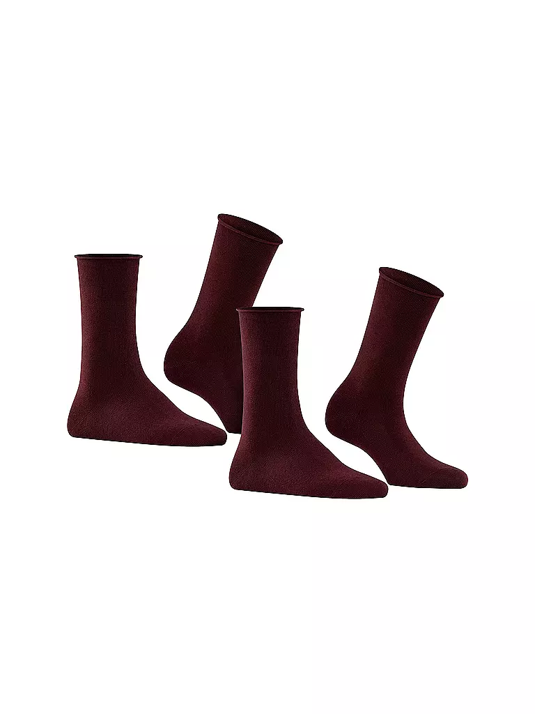 FALKE Happy  Socken 2er Pkg barolo dunkelrot