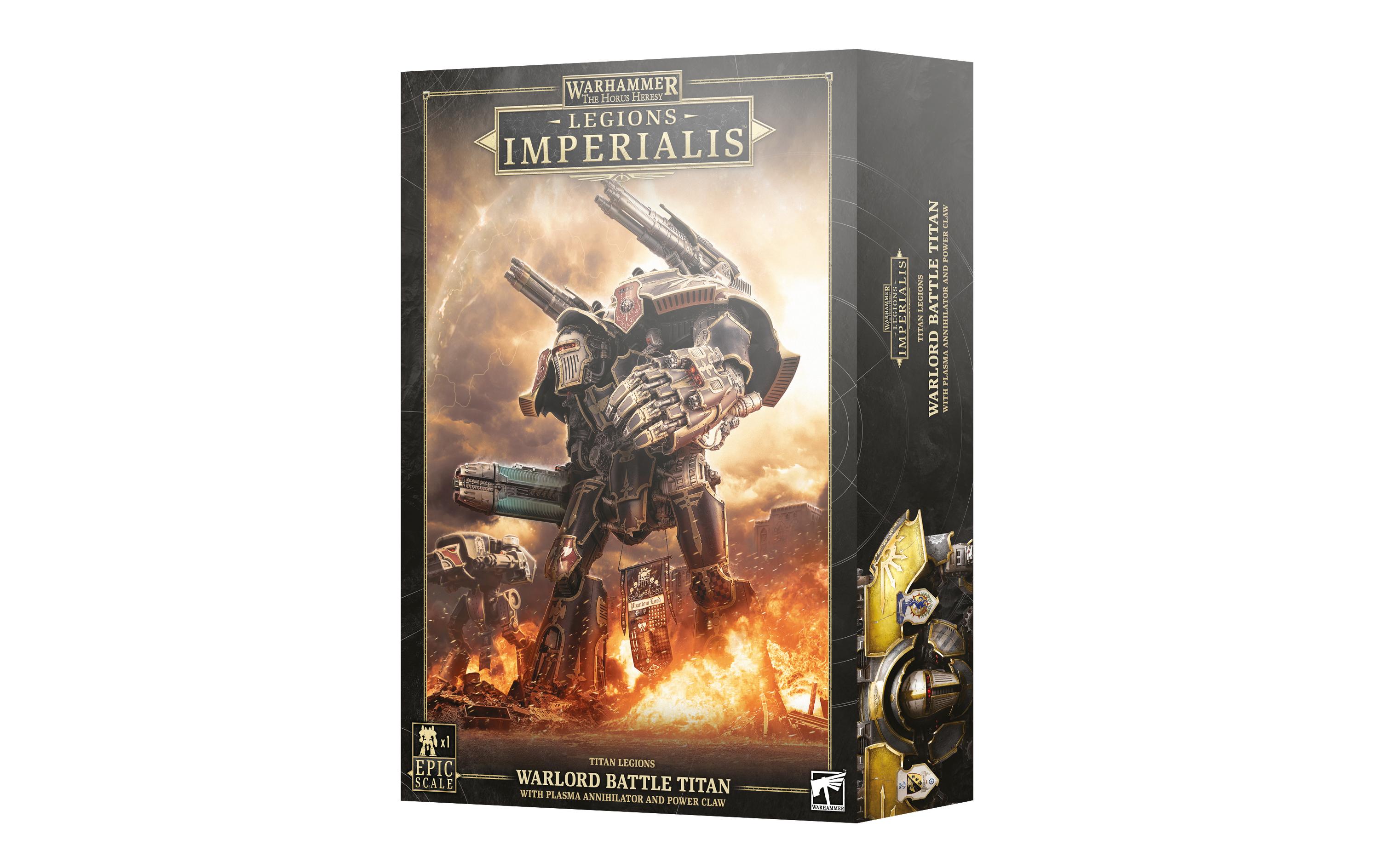Figur Warhammer Horus Heresy Titan mit Plasma AnnihilatorWarhammer the Horus Heresy Legions Imperialis Miniatur: Warlord Titan mit Power Claw und Plasma Annihilator