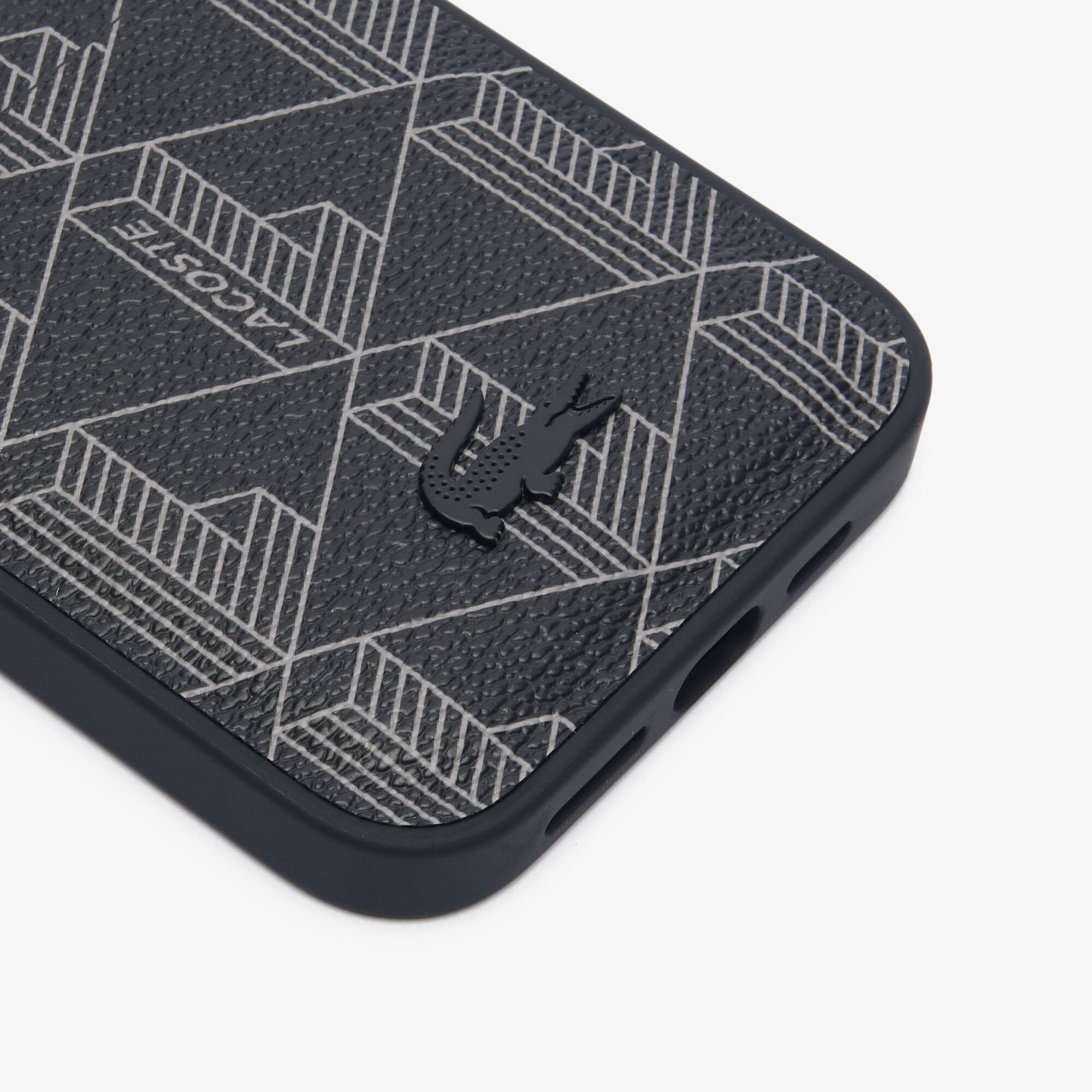 iPhone 15 Max Hülle The Blend mit Croc Aufdruck iPhone Cases - Schwarz - Lacoste - Unisex