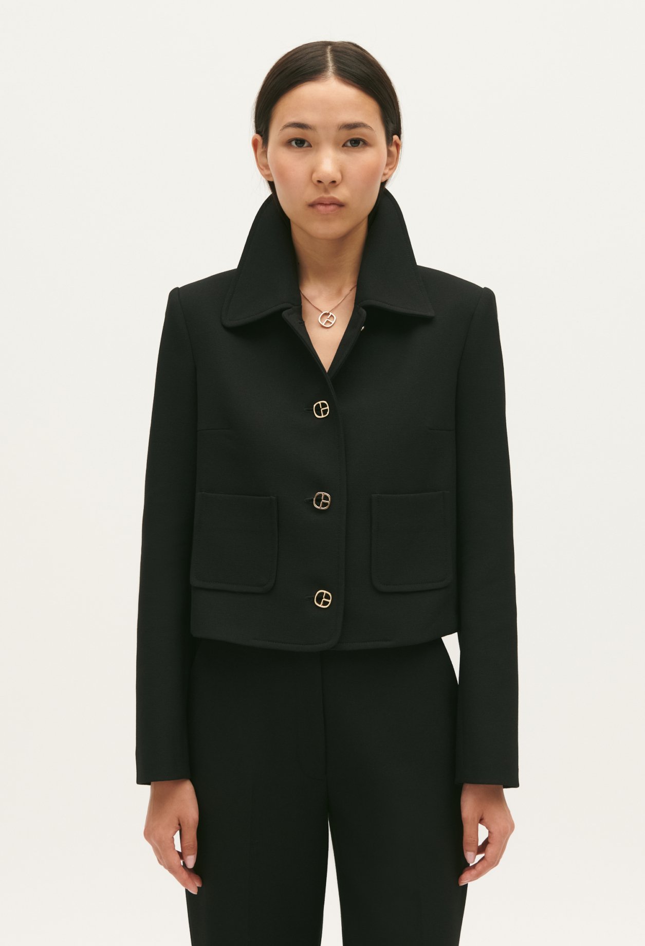 Veste tailleur courte noire